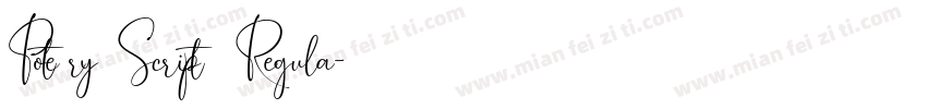 Poetry Script Regula字体转换